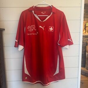 Puma Men's Red Switzerland Soccer Jersey Sz XL